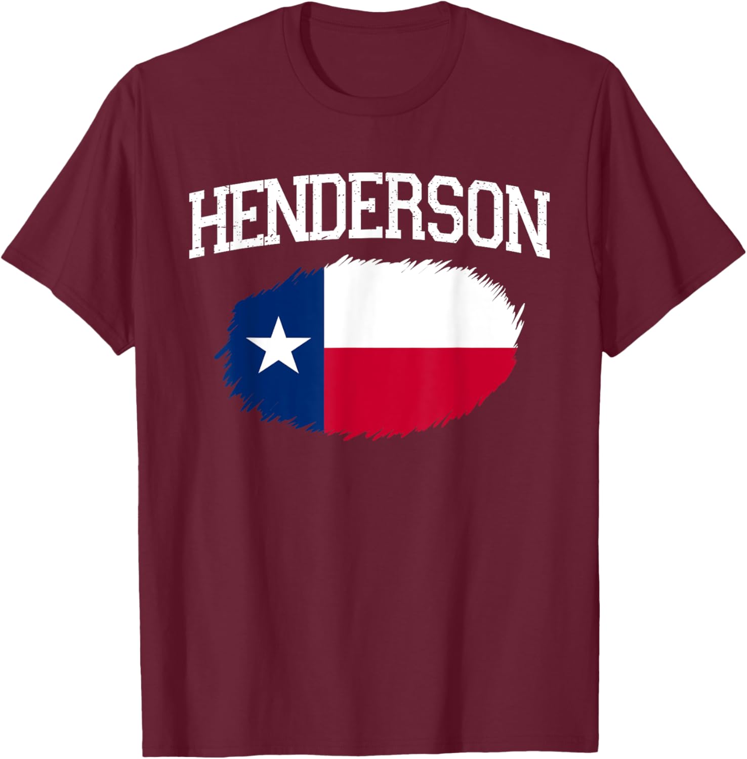 HENDERSON TX TEXAS Flag Vintage USA Sports Men Women T-Shirt - T-Shirt | Maroon