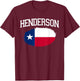 HENDERSON TX TEXAS Flag Vintage USA Sports Men Women T-Shirt - T-Shirt | Maroon