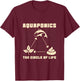 Aquaponics The Circle Of Life Hydroponics Apparel T-Shirt - T-Shirt | Maroon