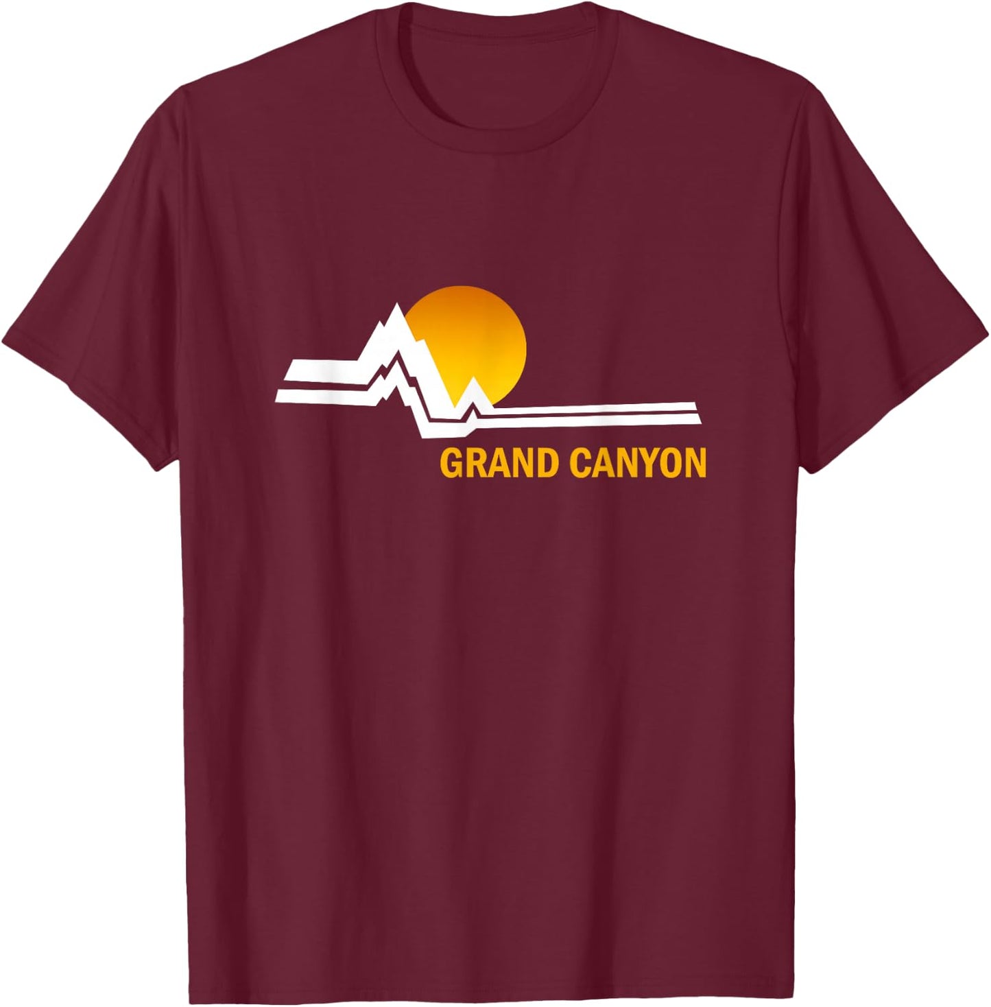 Grand Canyon National Park Mountain Sunset T-Shirt - T-Shirt | Maroon
