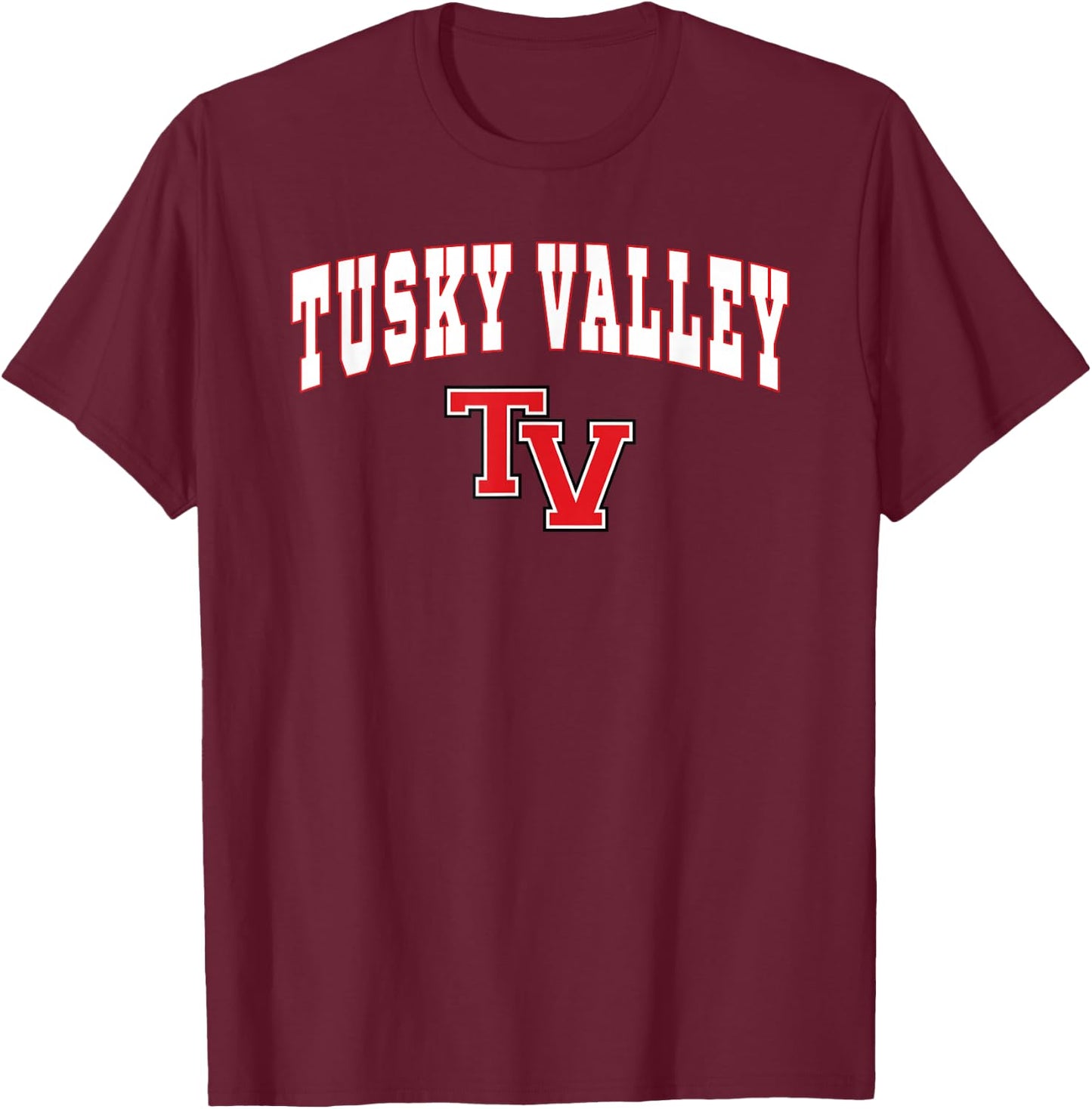 Tuscarawas Valley High School Trojans T-Shirt - T-Shirt | Maroon