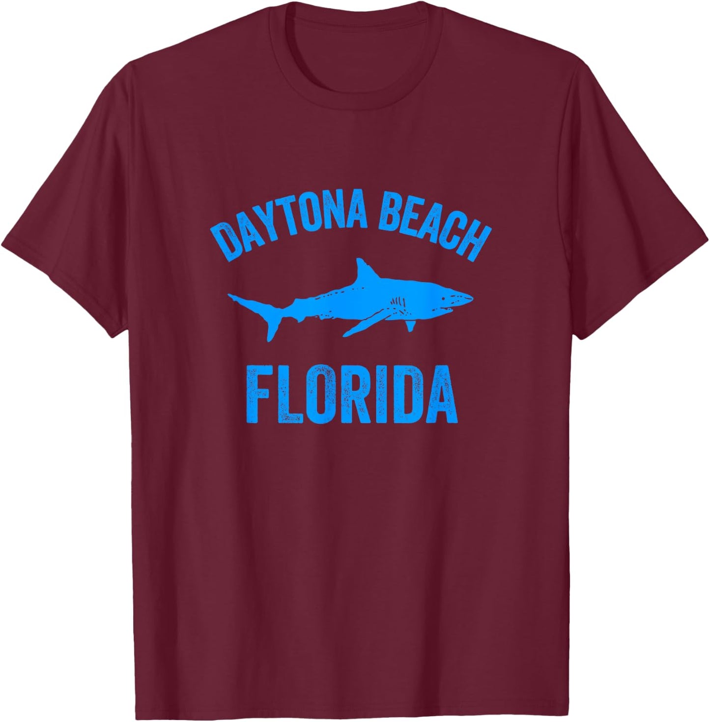 Daytona Beach Florida Shark | Daytona Beach Florida Vacation T-Shirt - T-Shirt | Maroon
