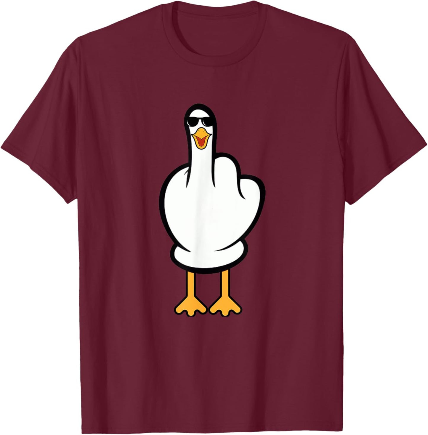 Funny Seagull Sarcastic Joke Rude Seagull Men Women T-Shirt - T-Shirt | Maroon