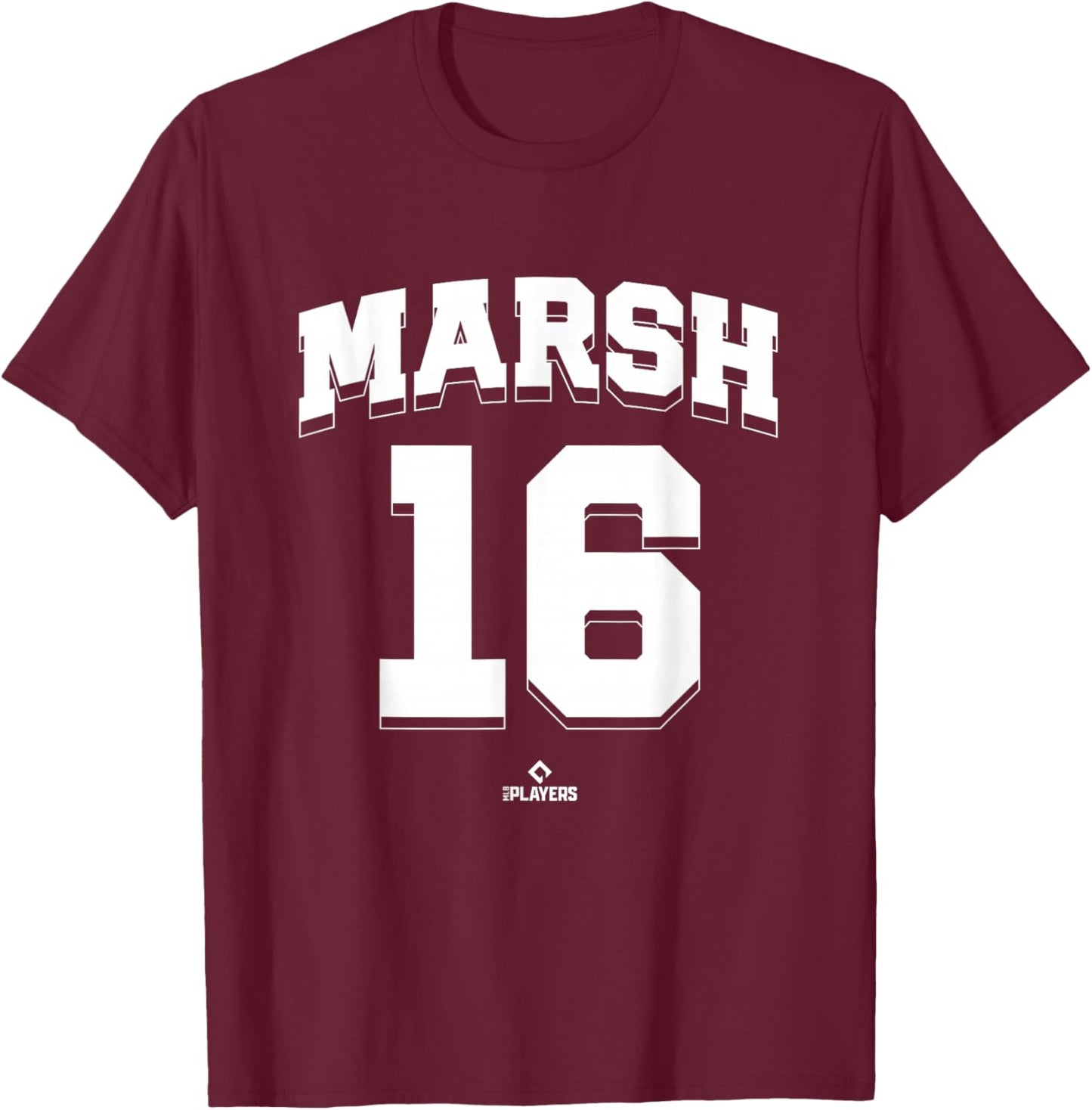 Brandon Marsh 16 Philadelphia MLBPA T-Shirt - T-Shirt | Maroon