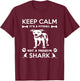 Pitbull Graphic Keep Calm Its A Pitbull Not A Freakin Shark T-Shirt - T-Shirt | Maroon