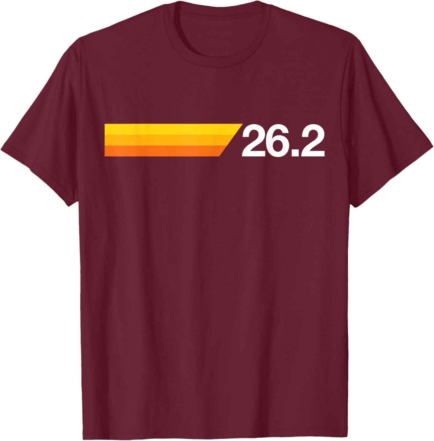 Gift First Marathon 26.2 Marathoner Retro Runner T-Shirt - T-Shirt | Maroon
