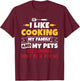 Funny I Like Cooking Grammar Teacher English Teacher T-Shirt - T-Shirt | Maroon