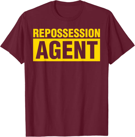 Repossession Agent Uniform Repo Costume T-Shirt - T-Shirt | Maroon