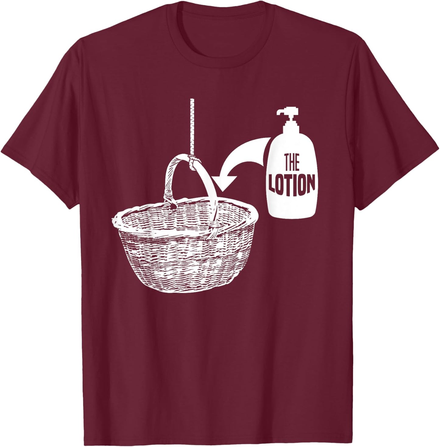 Put The Lotion in The Basket Creepy Halloween Torture T-Shirt - T-Shirt | Maroon