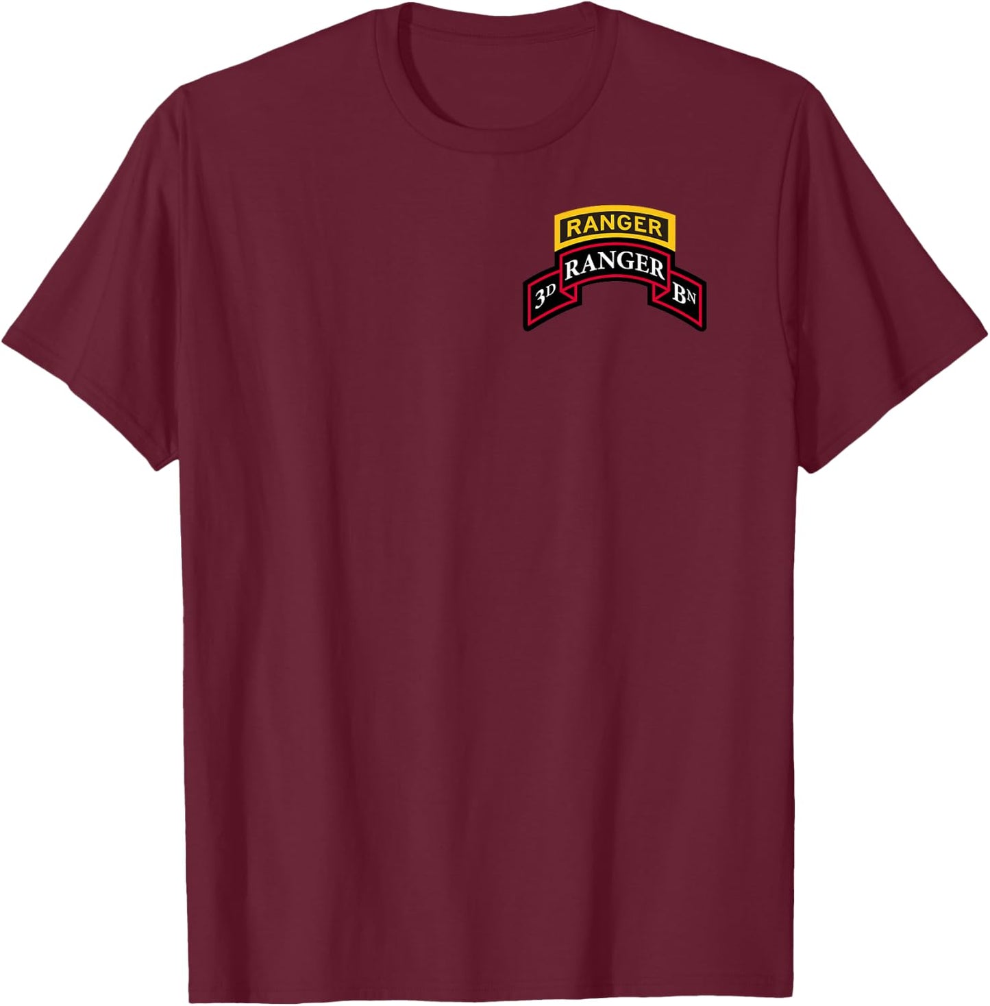 Army Ranger shirt - 3rd Ranger shirt - Scroll & Ranger Tab T-Shirt - T-Shirt | Maroon