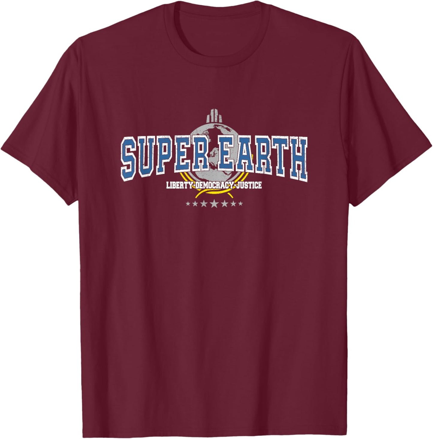 For Liberty And Democracy Hell Of Diver Hero Gamer Gaming T-Shirt - T-Shirt | Maroon