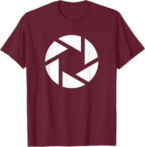 Aperture F-Stops Photography Lovers Camera Photographer Gift T-Shirt - T-Shirt | Maroon