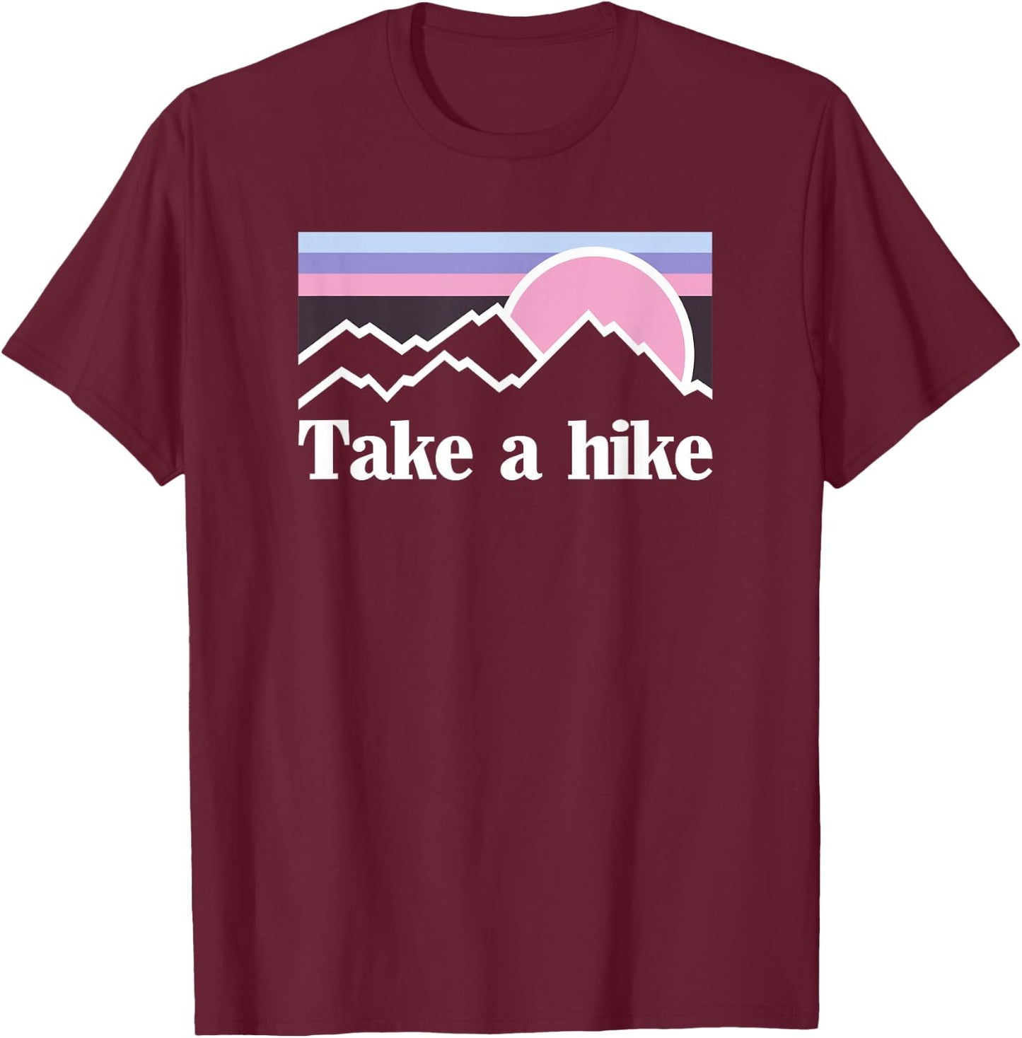 Retro Take A Hike T-Shirt - T-Shirt | Maroon