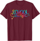 Tie Dye School Nurse Stethoscope Appreciation Nursing Women T-Shirt - T-Shirt | Maroon
