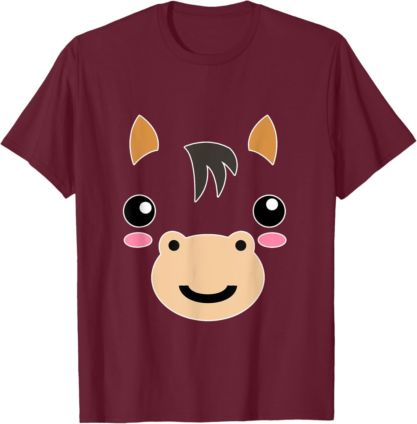 Fun Gift Animal Children Horse T-Shirt - T-Shirt | Maroon