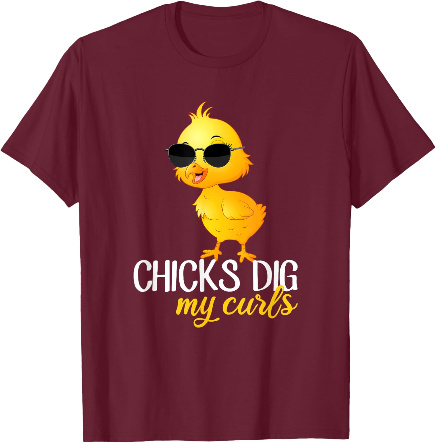 Chicks dig my curls, hair toddler T-Shirt - T-Shirt | Maroon