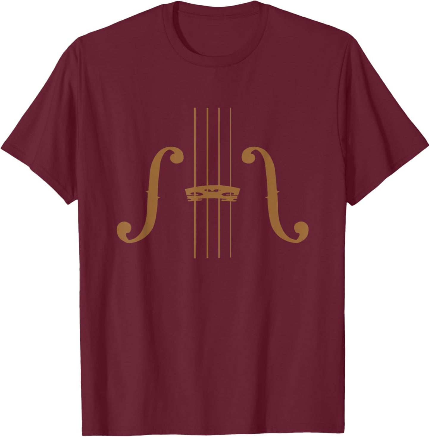 Violin Viola F Holes for Violinist Violist String Player T-Shirt - T-Shirt | Maroon