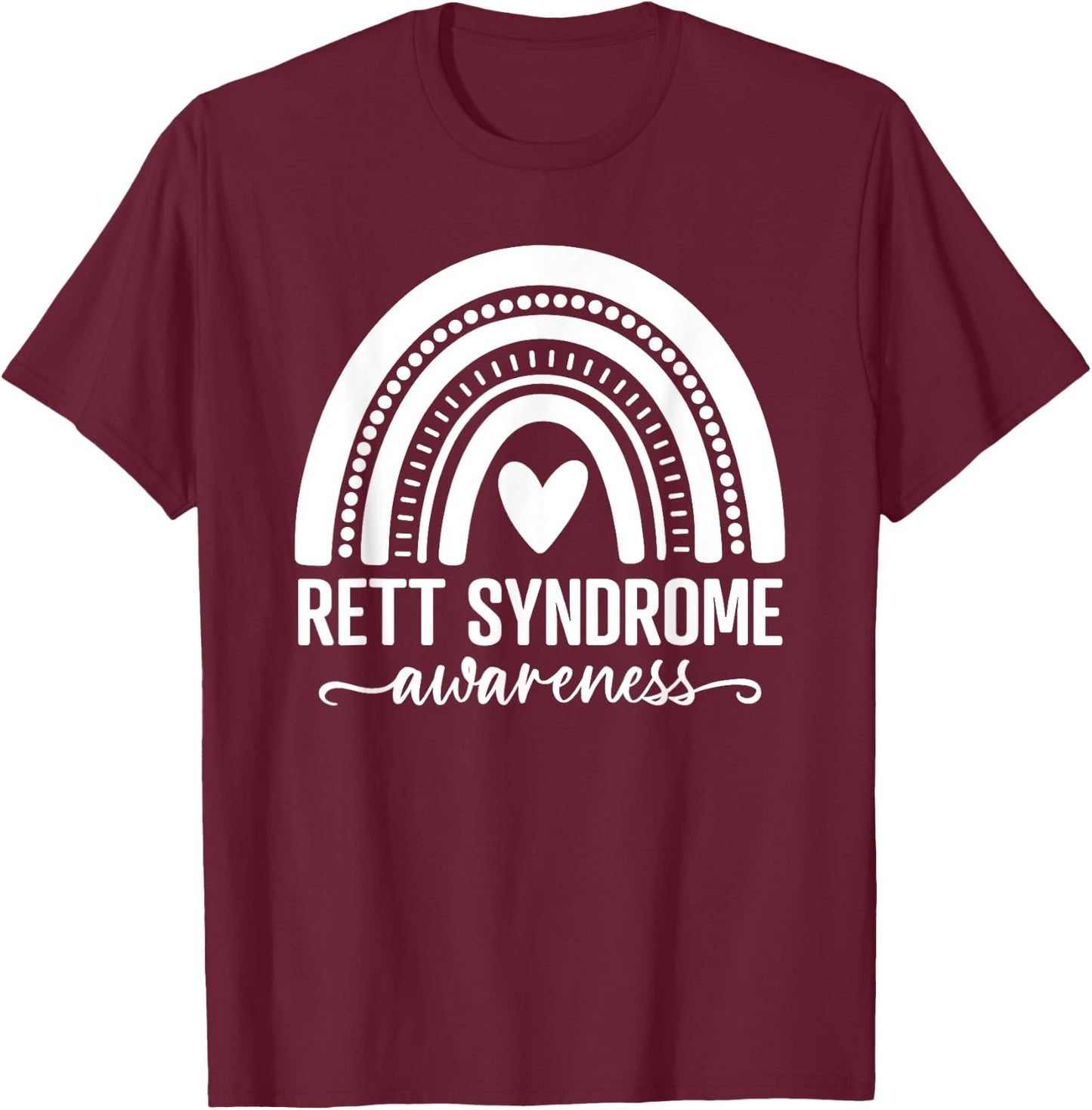 We Wear Purple Rett Syndrome Awareness Month T-Shirt - T-Shirt | Maroon
