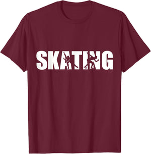 Speed skating T-Shirt - T-Shirt | Maroon