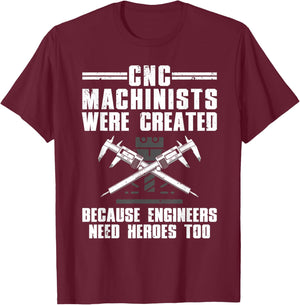 Cool CNC Machinist Art Women CNC Machine Machinist T-Shirt - T-Shirt | Maroon