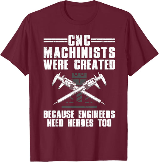 Cool CNC Machinist Art Women CNC Machine Machinist T-Shirt - T-Shirt | Maroon