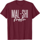 Mal-Shi Mom Maltese Shih Tzu Mix MalShi Dog T-Shirt - T-Shirt | Maroon