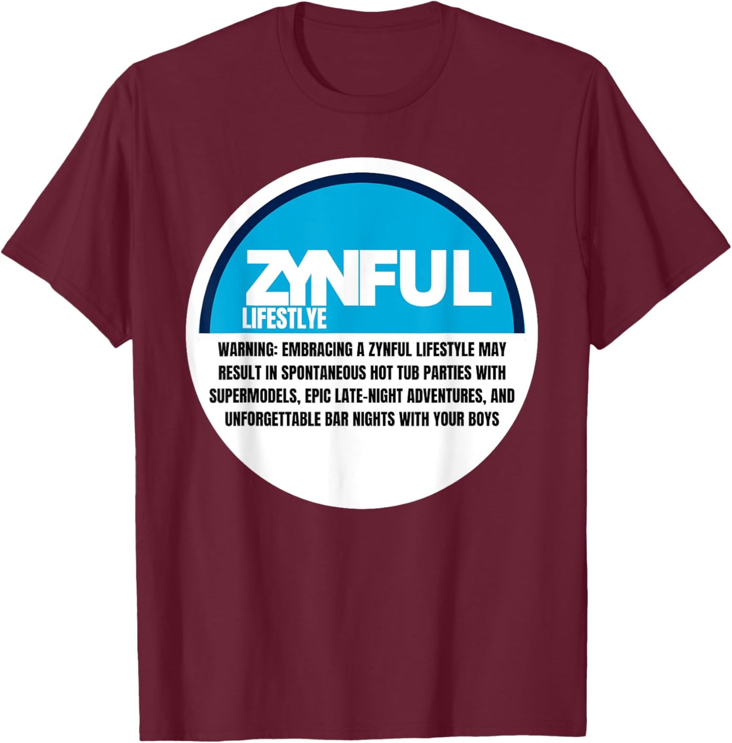 Funny Lip Pillow Flavored Nicotine Pouch Sinful Lifestyle T-Shirt - T-Shirt | Maroon
