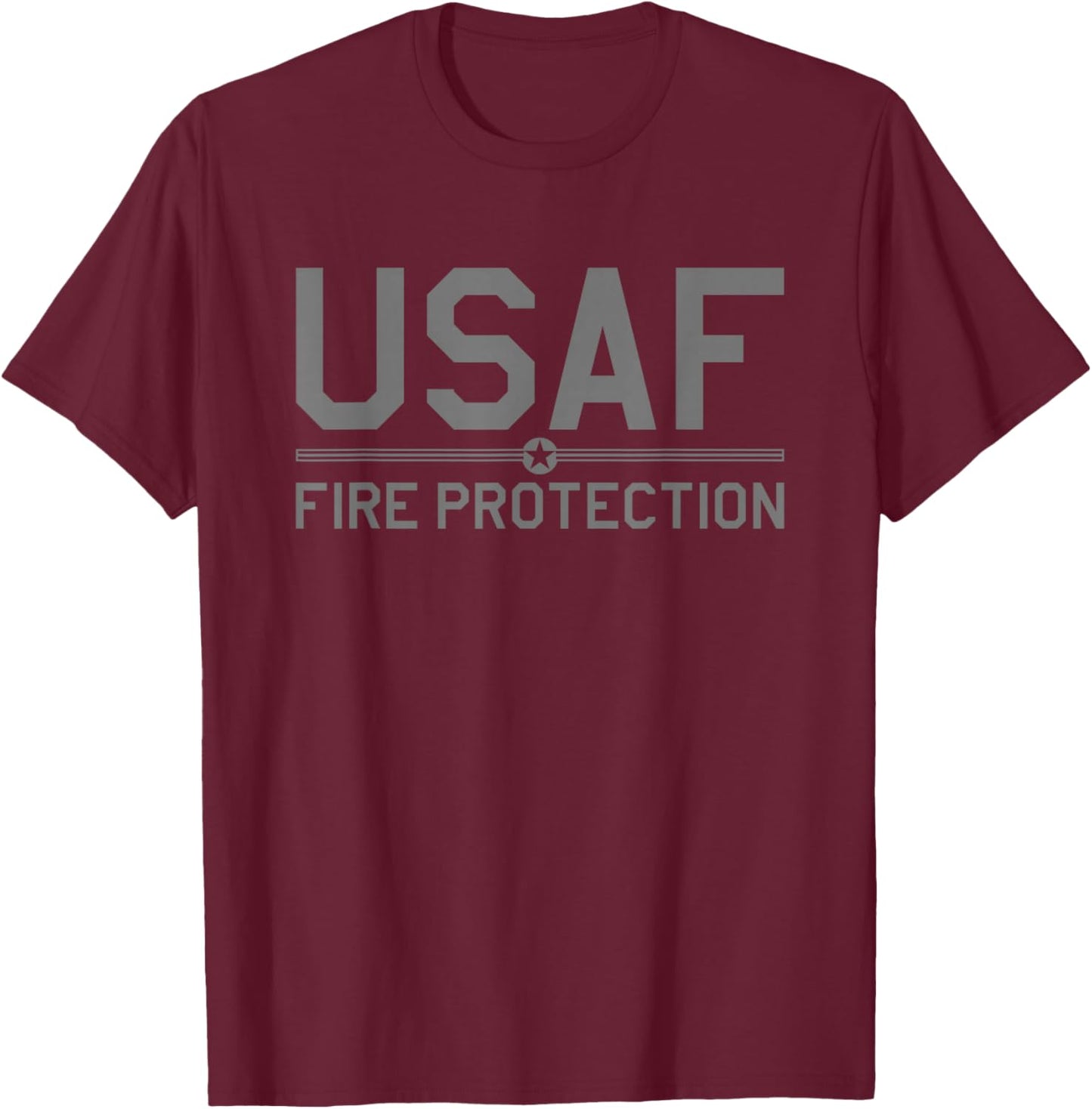 Us Air Force Usaf Fire Protection Rescue Hazmat T-Shirt - T-Shirt | Maroon