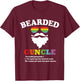 Bearded Guncle T-Shirt - T-Shirt | Maroon