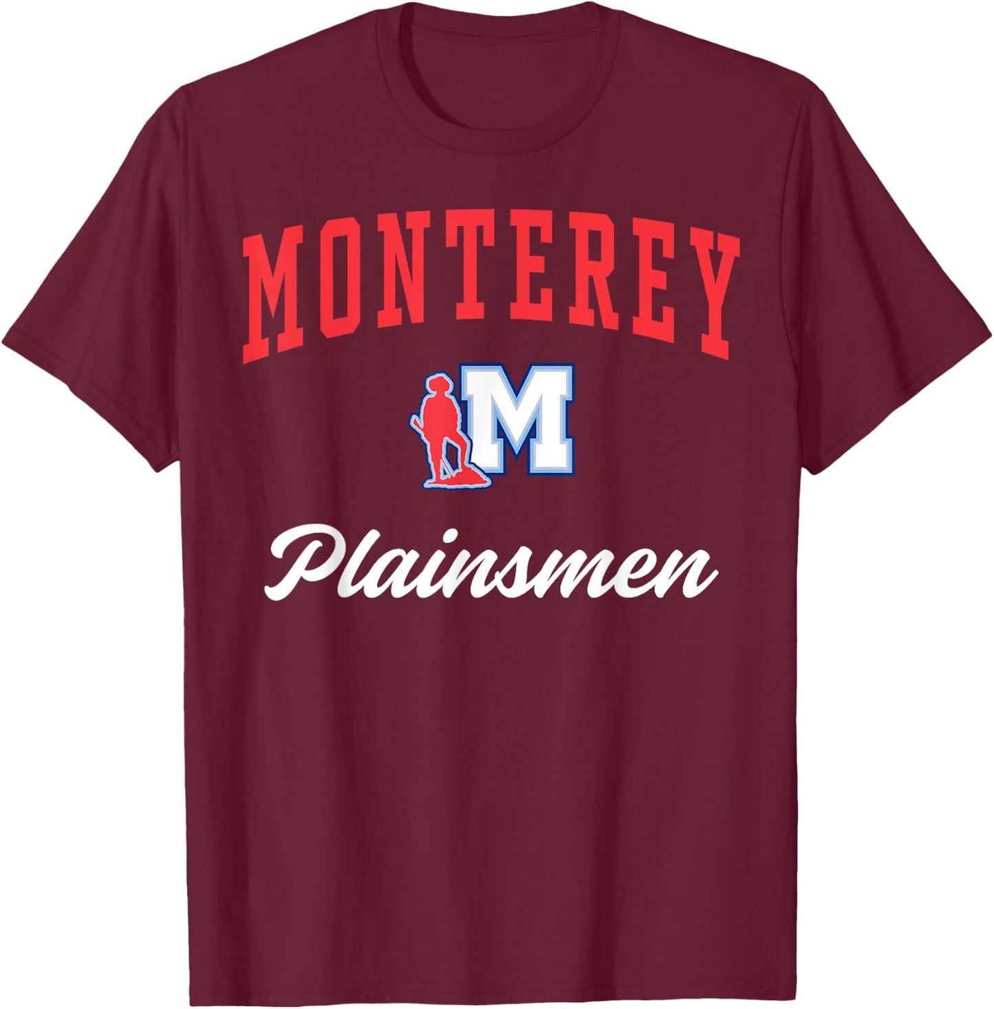 Monterey High School Plainsmen C3 T-Shirt - T-Shirt | Maroon