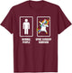 Dabbing Unicorn Spine Surgery Survivor Recovery Get Well T-Shirt - T-Shirt | Maroon