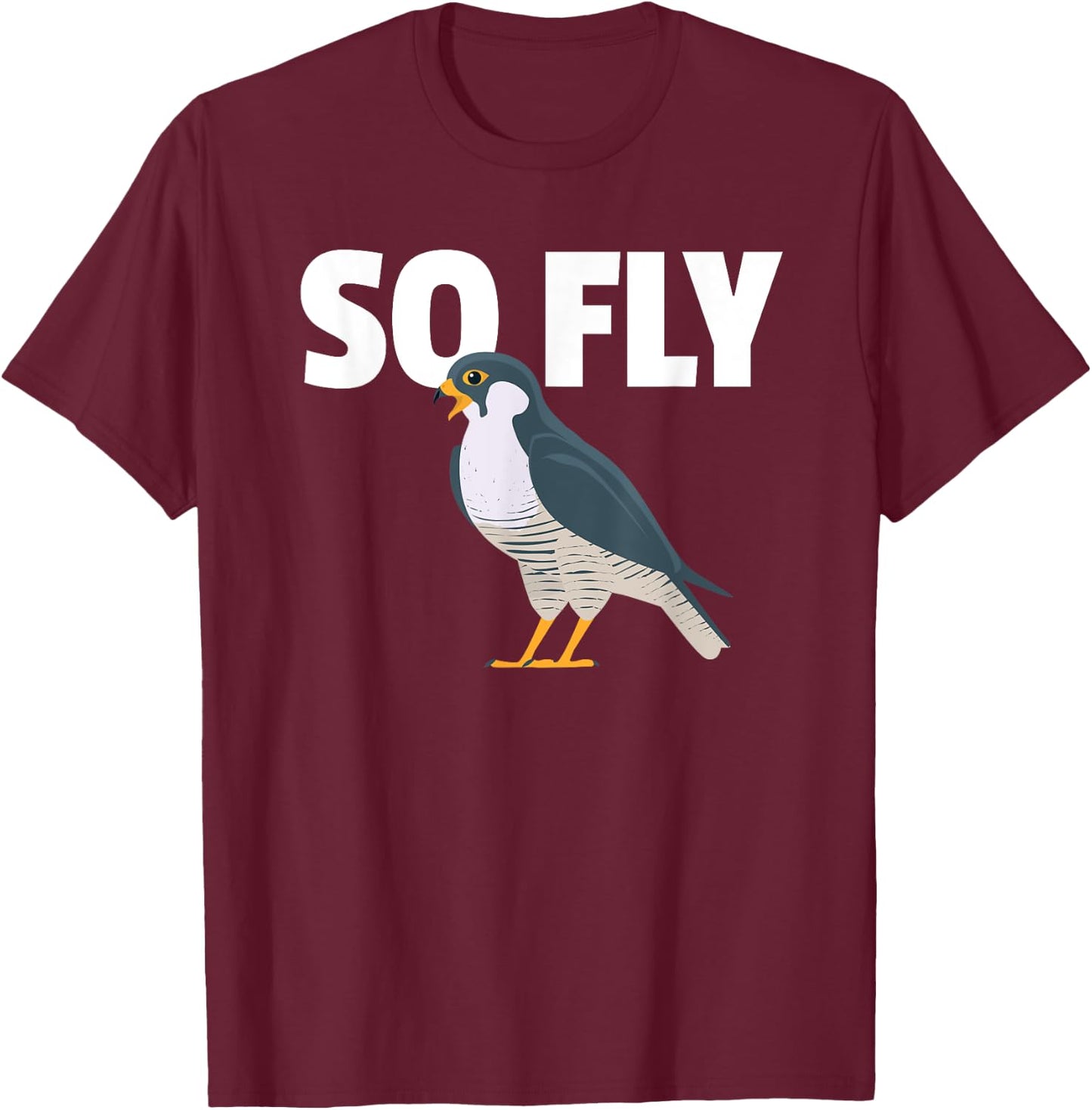 Peregrine Falcon, Bird, Birding for a Birdwatcher T-Shirt - T-Shirt | Maroon