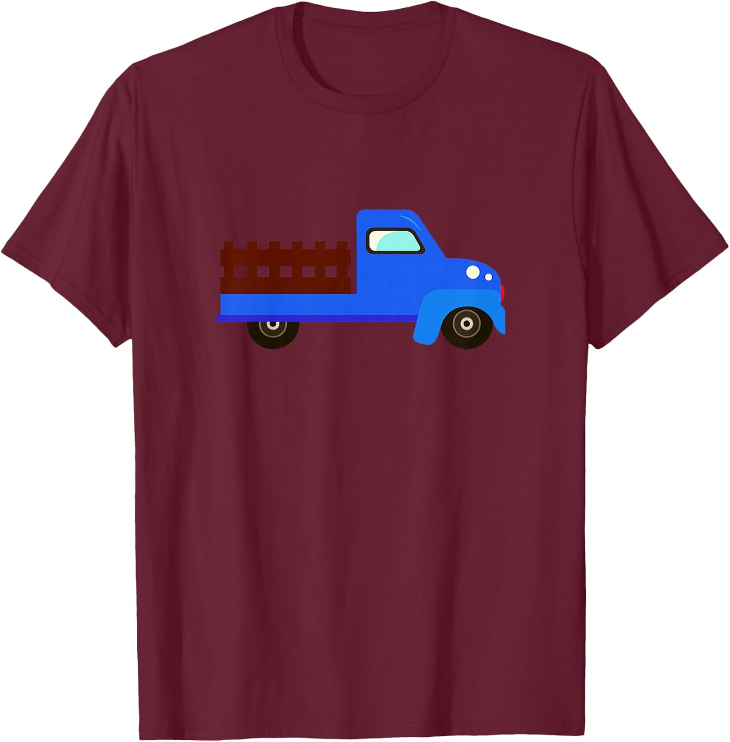 Little Blue Truck Toddler, Fun Truck Birthday T-Shirt - T-Shirt | Maroon