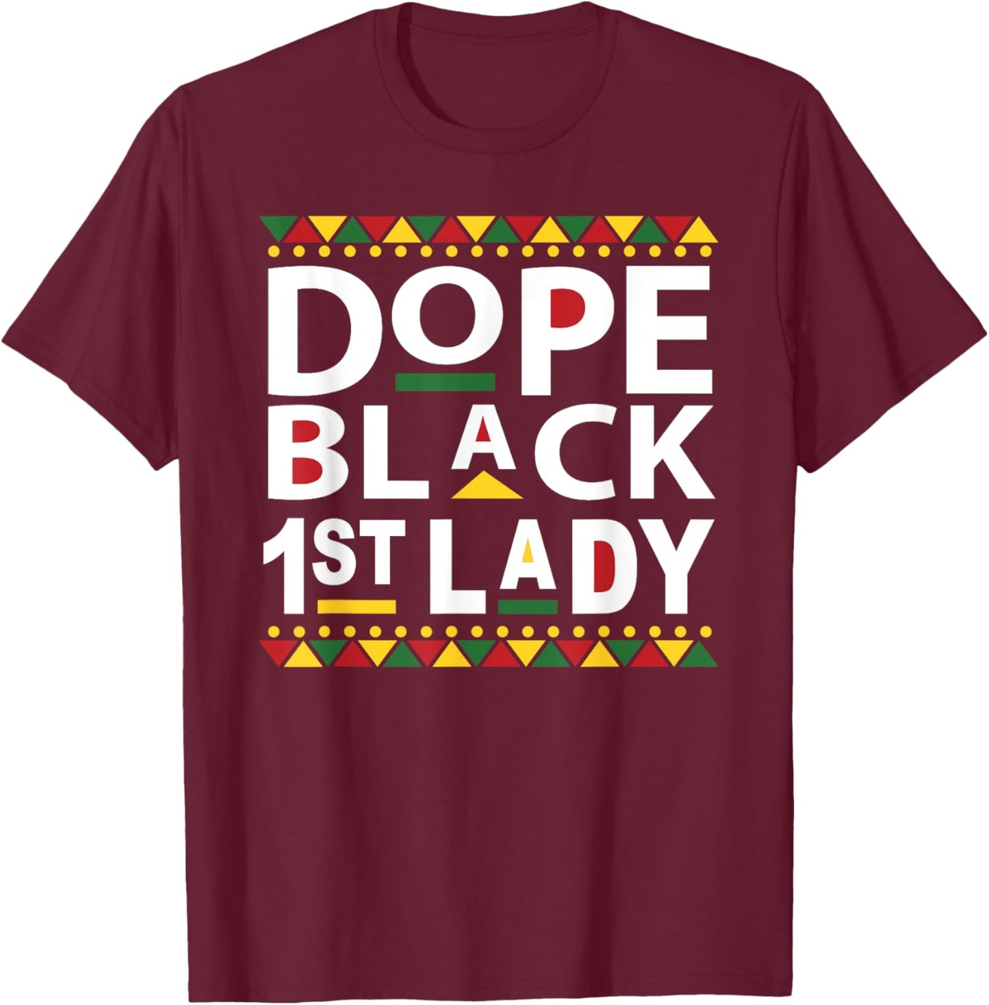 Black Pastor's Wife First Lady Black History Month Gift T-Shirt - T-Shirt | Maroon