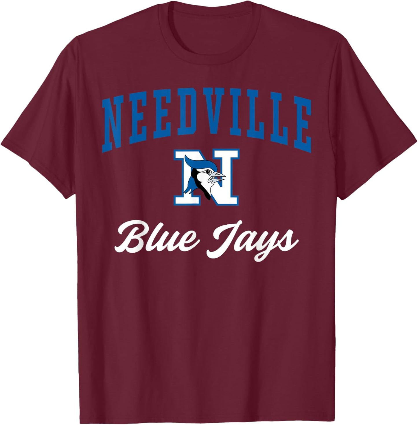 Needville High School Blue Jays C3 T-Shirt - T-Shirt | Maroon