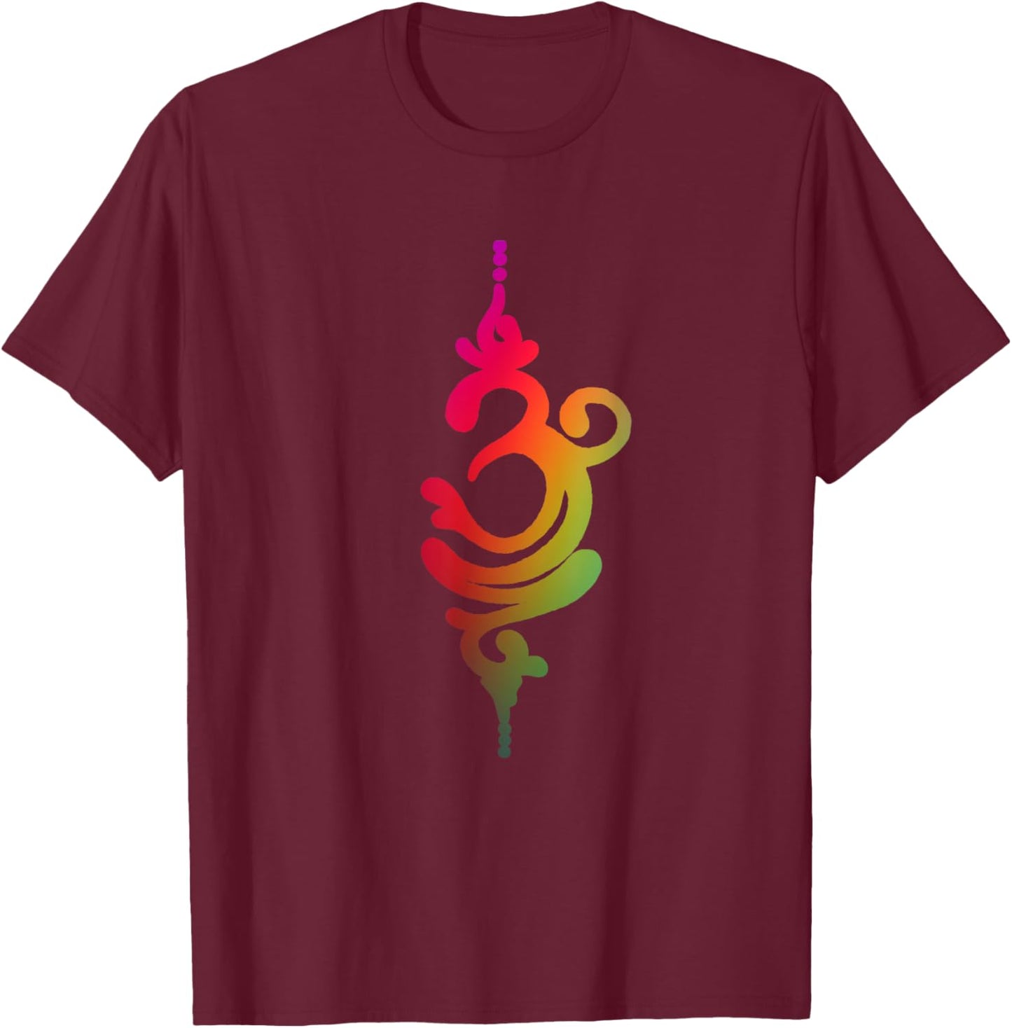 Breathe Symbol Meditation Yoga Chakra Mindfulness Hinduism T-Shirt - T-Shirt | Maroon