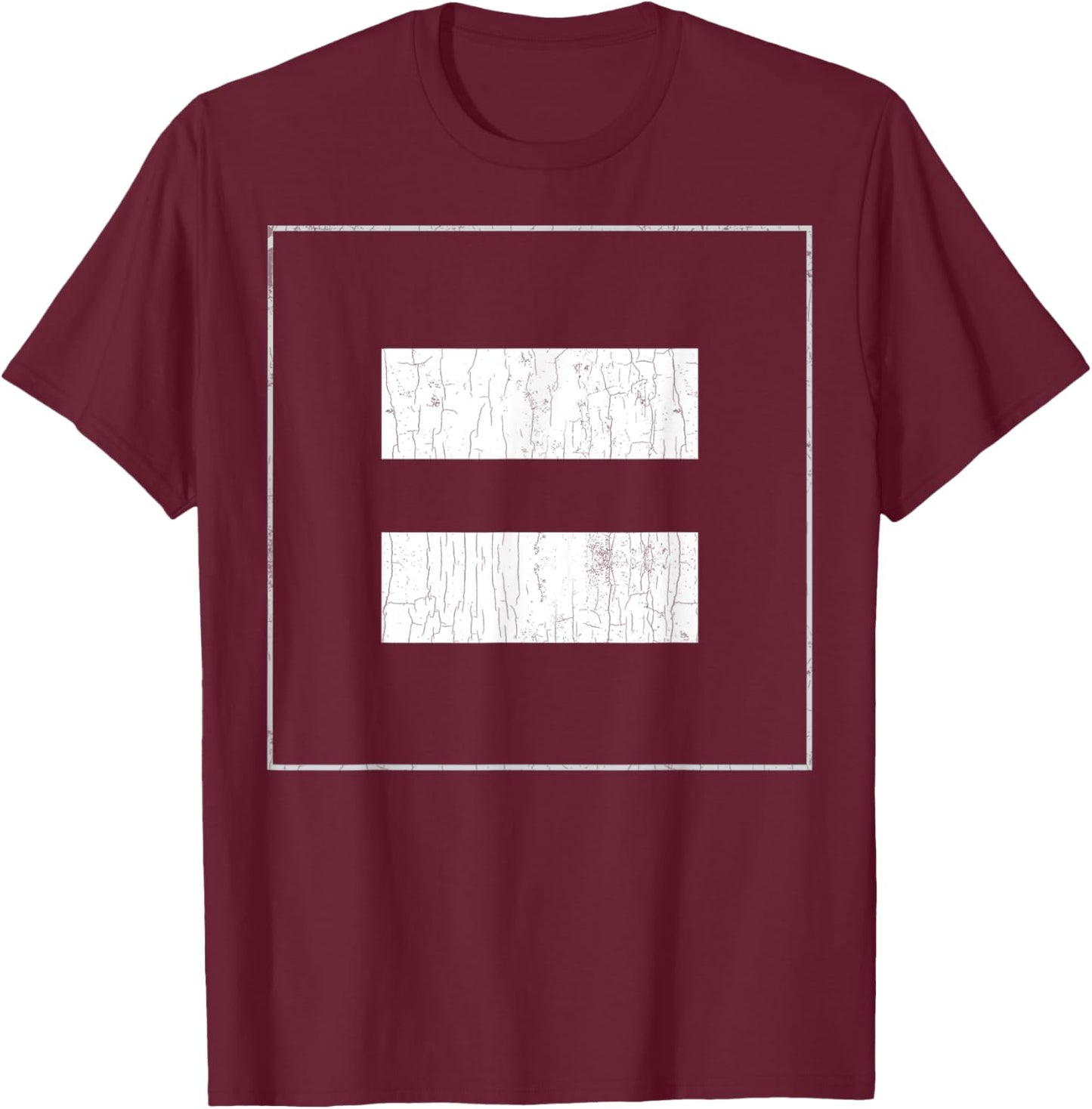Equal Sign Human Rights Equality Graphic T-Shirt - T-Shirt | Maroon