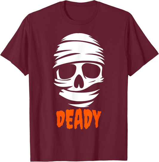 Deady Mummy Couples Halloween Costume For Dad Father T-Shirt - T-Shirt | Maroon