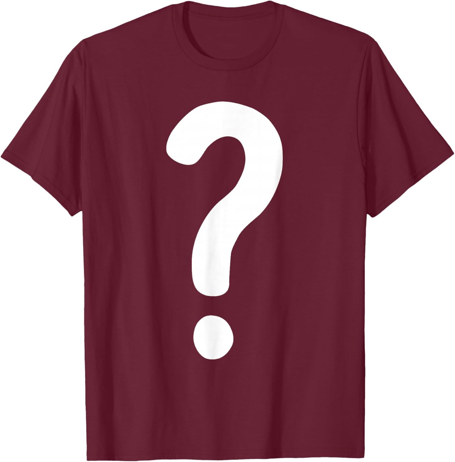 Question Mark Shirt Couple Men Women Kids Guess Who Costume T-Shirt - T-Shirt | Maroon