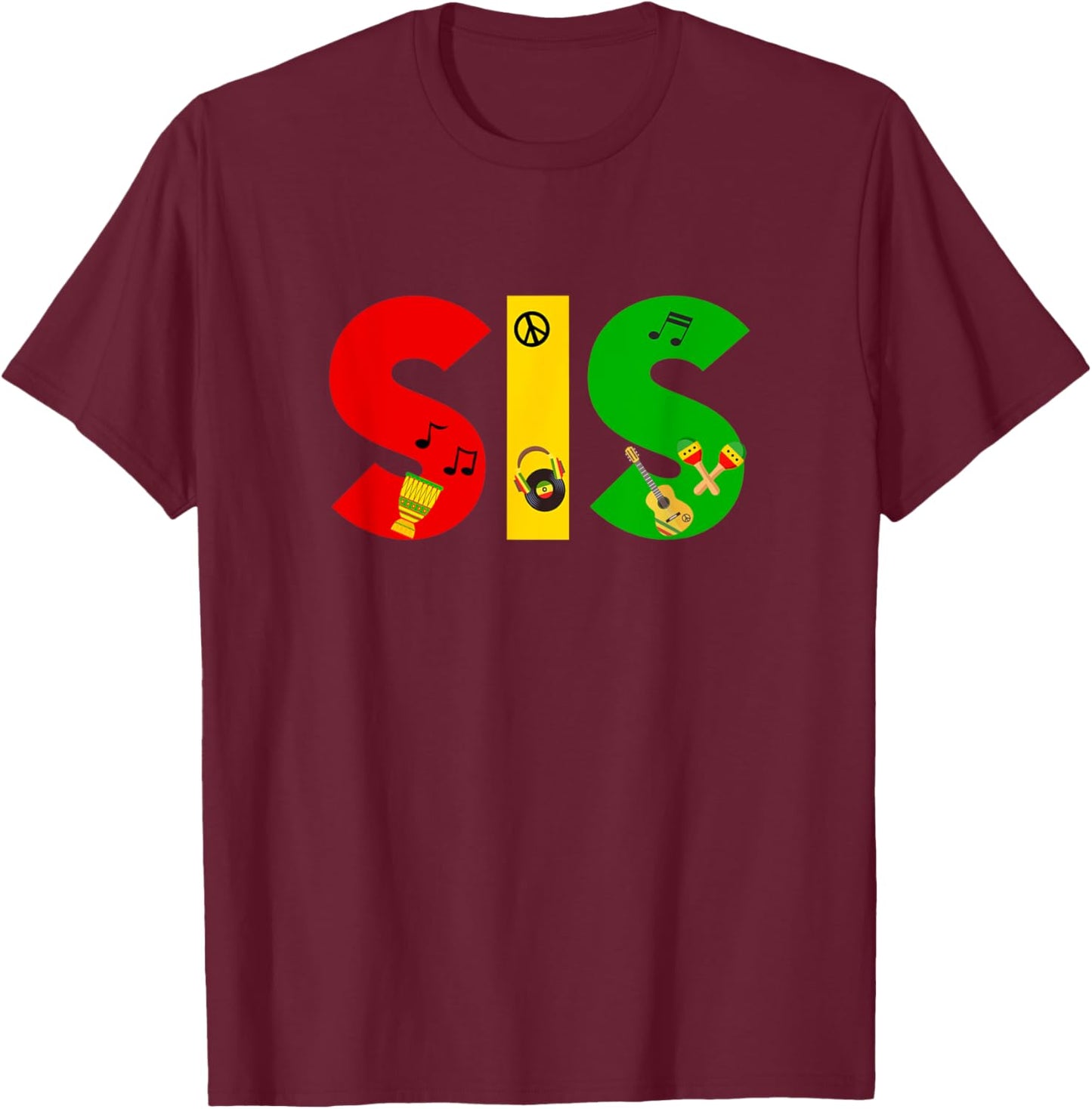 1st Birthday Jamaica King Party Theme Outfit One Year Old T-Shirt - T-Shirt | Maroon