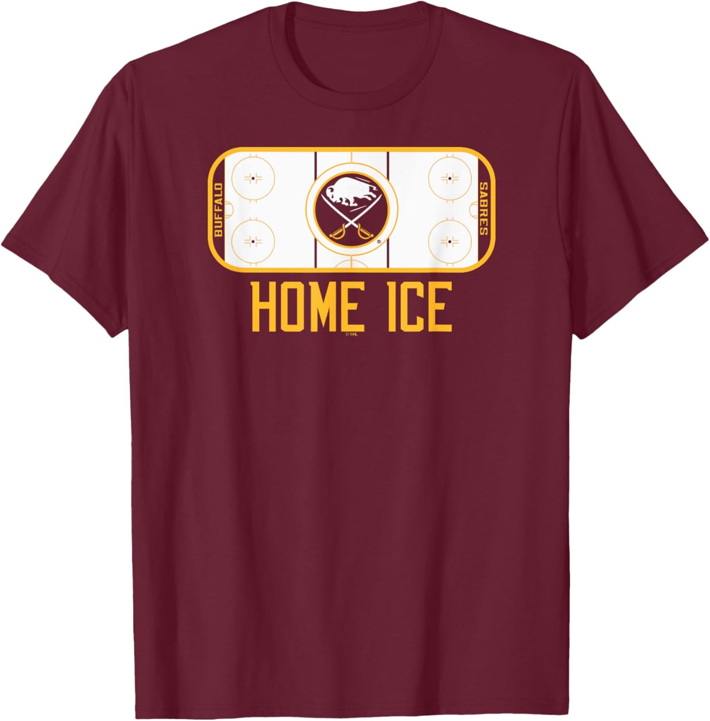 Buffalo Sabres Home Ice Blue Officially Licensed T-Shirt - T-Shirt | Maroon