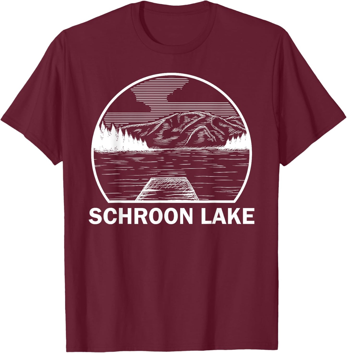 SCHROON LAKE NEW YORK Funny Fishing Camping Summer Gift Women Girls Kids T-Shirt - T-Shirt | Maroon