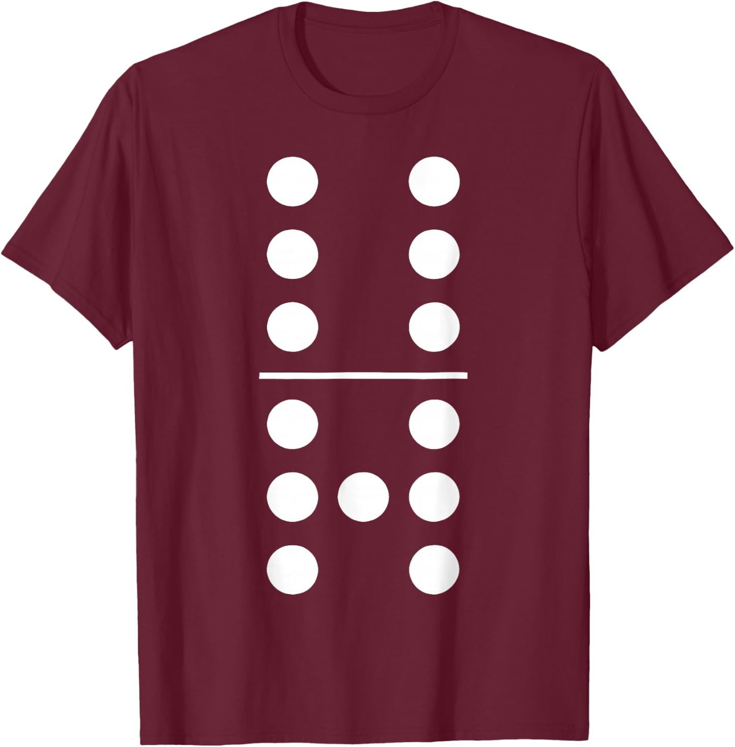 Retro Domino 6 and 7 Matching 67 Dominos Group Costumes 6-7 T-Shirt - T-Shirt | Maroon