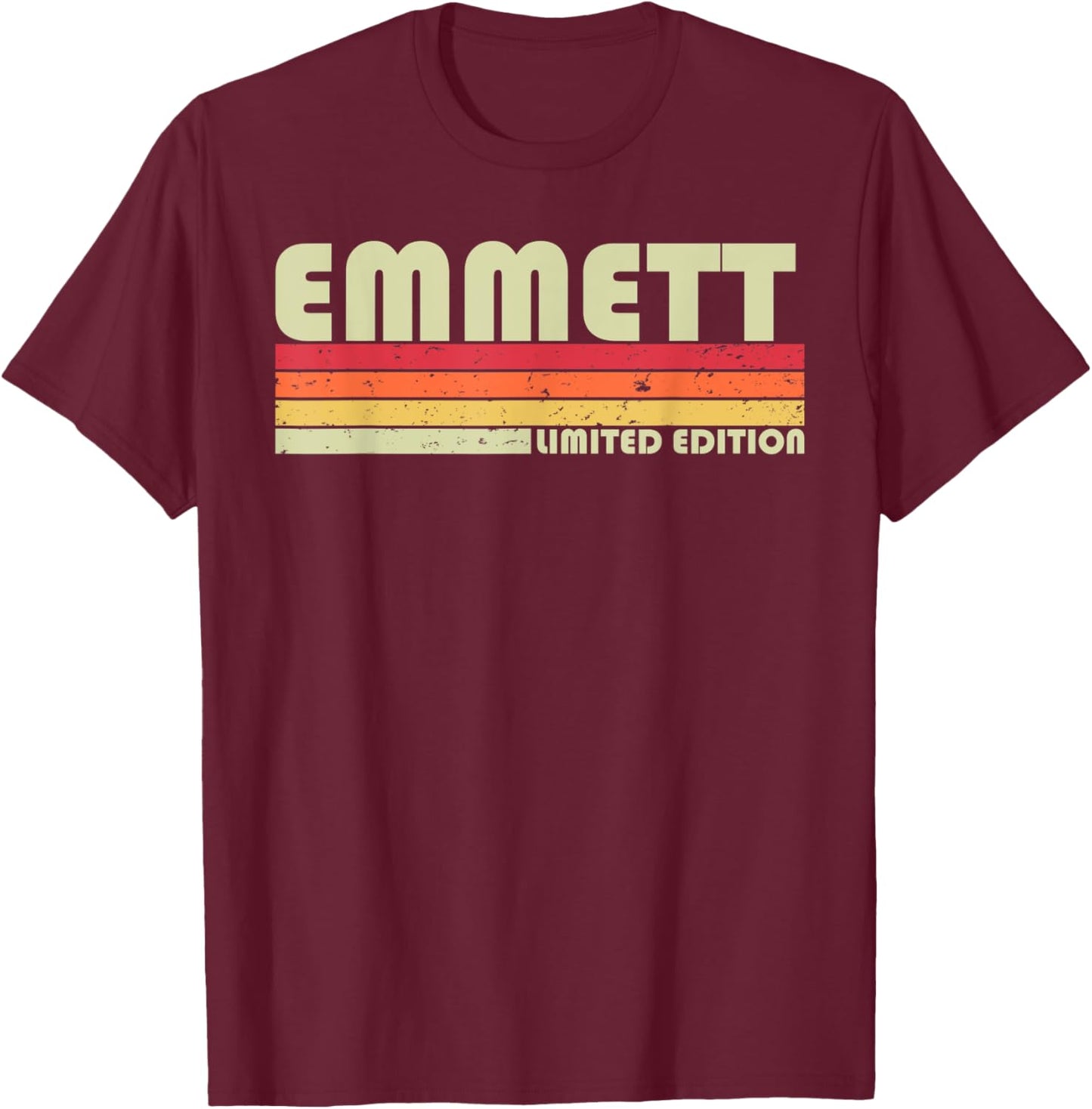 EMMETT Gift Name Personalized Funny Retro Vintage Birthday T-Shirt - T-Shirt | Maroon