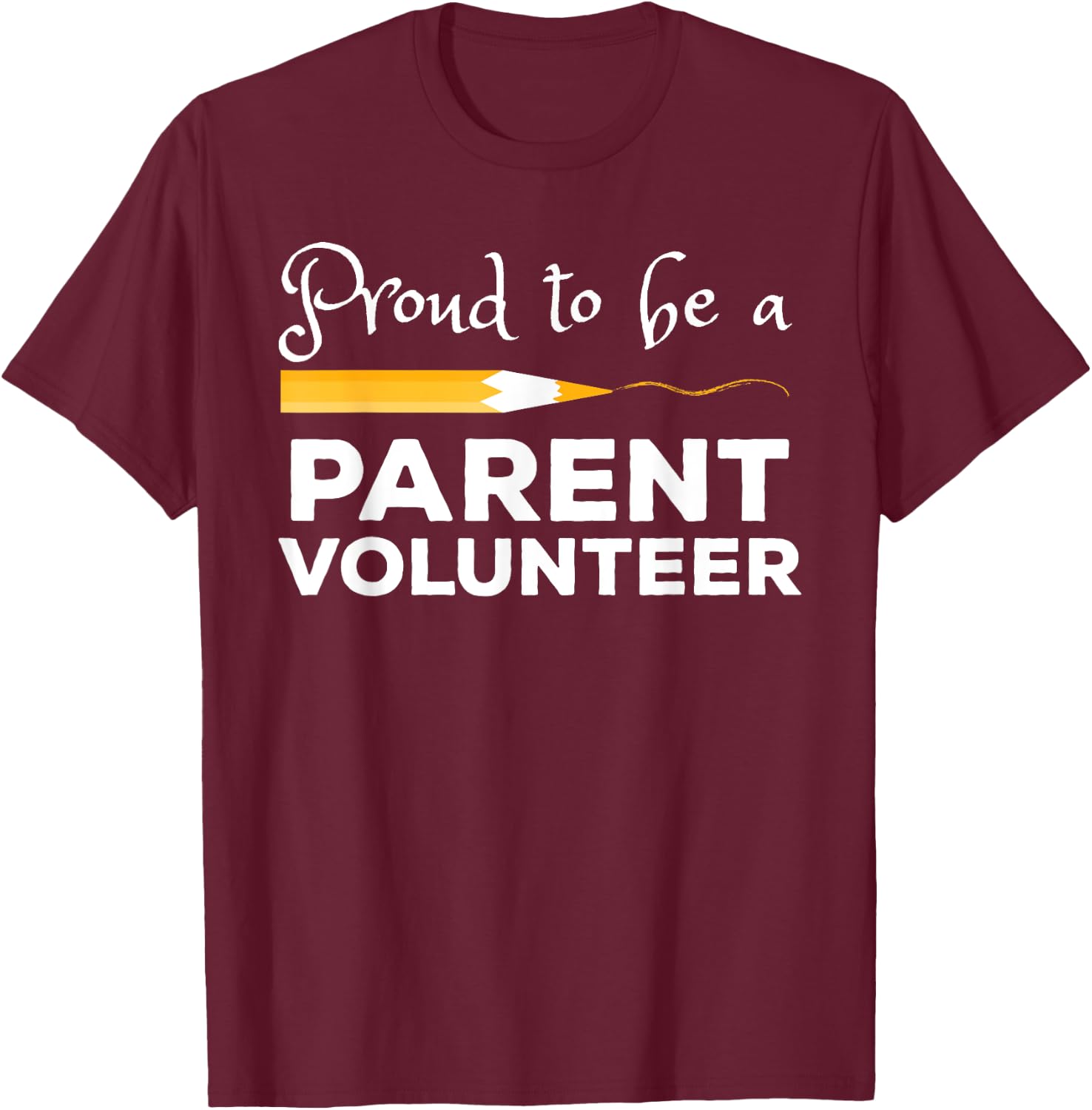 Volunteer Parent print School Chaperone Staff T-Shirt - T-Shirt | Maroon