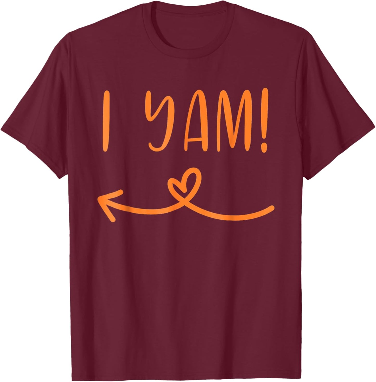 Thanksgiving Matching Couple She's My Sweet Potato I Yam Set T-Shirt - T-Shirt | Maroon