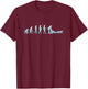 Winter Husky Sled Wolf Dog Snow Sled Rider T-Shirt - T-Shirt | Maroon