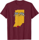 City of TELL CITY Indiana | Hoosier Novelty Merch Gift T-Shirt - T-Shirt | Maroon