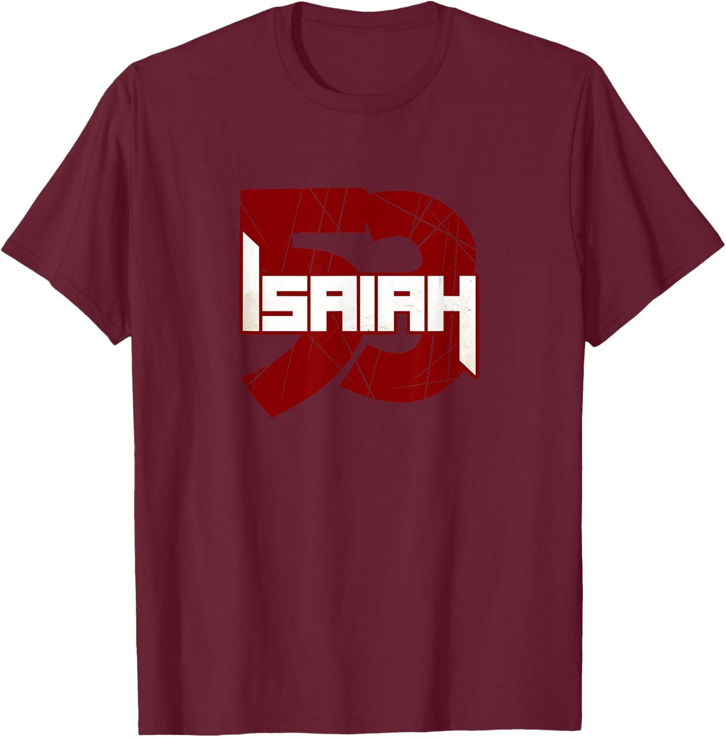 Christian Isaiah Commentary Bible Verse Jesus Isaiah 53 Men T-Shirt - T-Shirt | Maroon