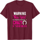 Farrier Protected Girl Trimming Equine Horseshoe Hoof T-Shirt - T-Shirt | Maroon